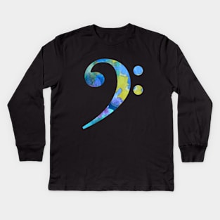 Bass Clef Kids Long Sleeve T-Shirt